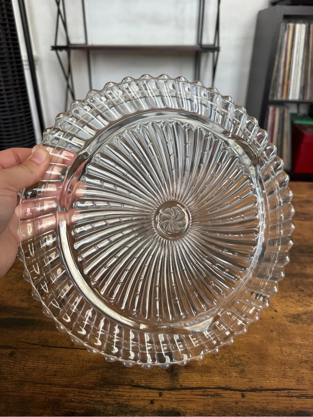 Clear Glass Scalloped Serving Plate - Elegant Home Dining